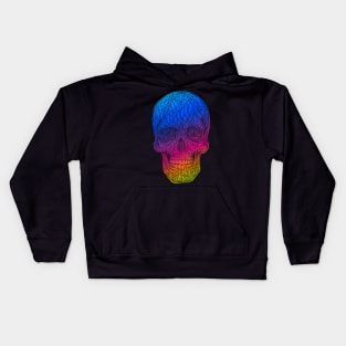 Inverted rainbow skull Kids Hoodie